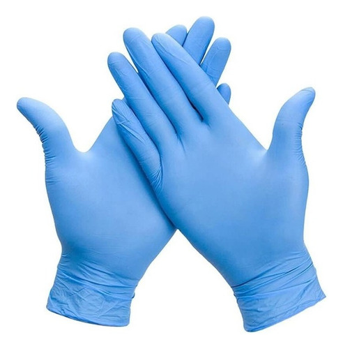 Guantes De Nitrilo Desechables Azul Libre Polvo Y Latex