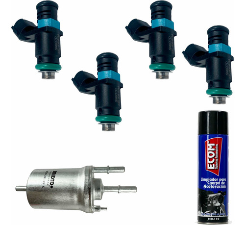 4 Inyectores De Gasolina Y Filtro Seat Cordoba 1.6 13-19