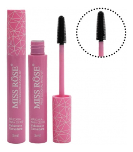 Máscara Para Cílios Miss Rose Cor Volume e Curvatura