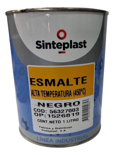 Sinteplast Induplast Alta Temperatura Esmalte negro 1L
