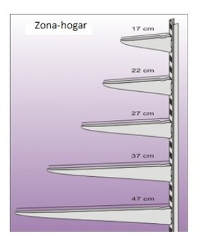 Mensula Metalica Reforzada De 47cm Para Riel Doble Engache