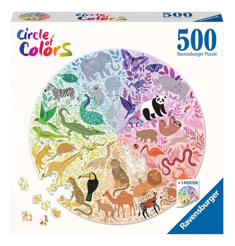 Ravensburger Rompecabezas Adultos: Redondo Colores Animales