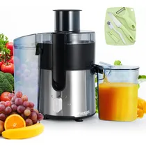 Comprar Extractor de jugos electrodoméstico para frutas y verduras cocinas pequeñas super extractores extractor electrico black&sliver 800w 110v