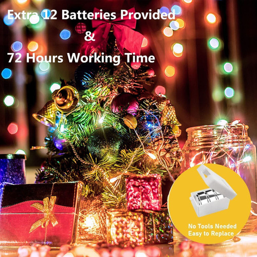 40 Luces De Hadas Led De 2 M, Miniluces Navideñas De Cobre