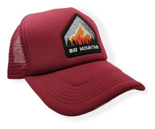Imagen 3 de 7 de Gorra Trucker Big Mountain Bordo Parche Bordado Ear Outdoor