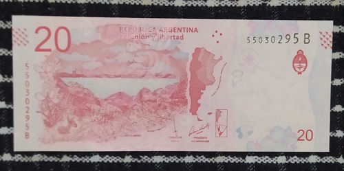 Billete 20 Pesos Guanaco Serie B Unc Bottero 5002