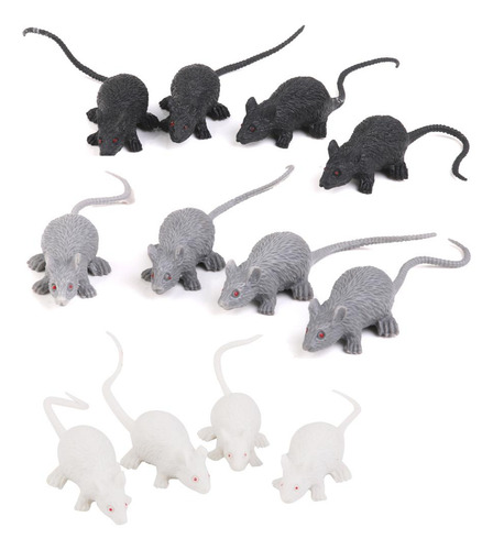 6 X 12x De Plástico Roedores De Halloween Modelo Juguete