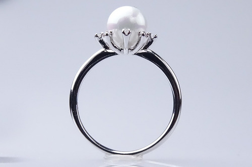 Imagen 5 de 7 de Anillo Perla Ariel Regalo Mama Novia Laminado Plata Ley 925