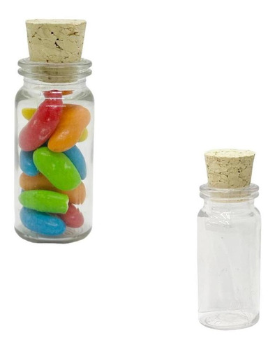 Botella Plastica Souvenirs Candy Bar Con Tapa 10cc Pack X50