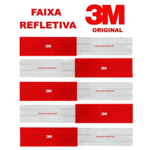 Faixa Refletiva Lateral 50x305mm Lado Esquerdo 3m