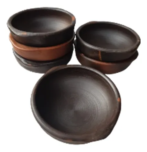 Pack 6 Pacillo Plato De Greda 15 Cm Con Asas Pastel Chupe