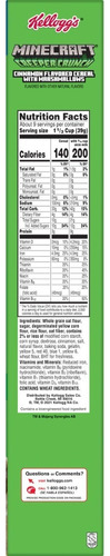 Cereal Minecraft Creeper Crunch 360gr Canela Malvaviscos Imp