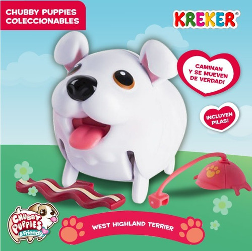 Imagen 2 de 4 de Perrito Gordito Camina Chubby Puppies C/ Accesorios Kreker