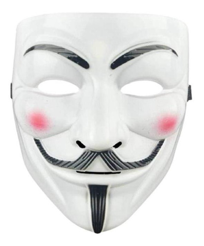 Careta De Hacker, Mxayr-001, Blanco,mascara Anonymous,22x20x