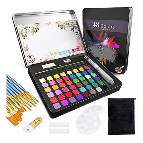 Set De Watercolor 48 Colores Avanzados,acuarela Profesional