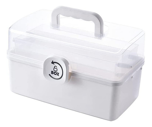 Caja De Almacenamiento De Plástico Con Bandeja Plegable De 3