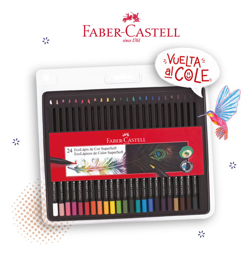 Lapices De Colores Eco Supersoft X50 Largos Faber-castell