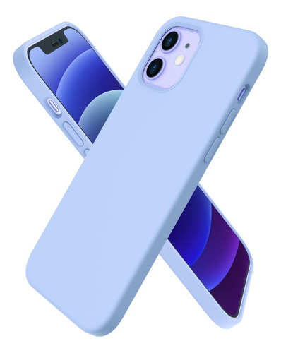 Forro De Silicón Para iPhone 12 Mini - Azul Claro