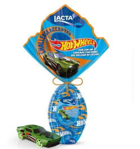 Ovo De Páscoa Infantil Ao Leite Hotwheels Lacta 166g