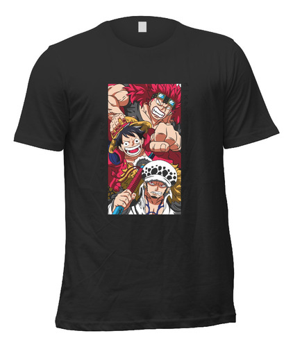 Playera Anime One Piece Luffy Law Eustass A2