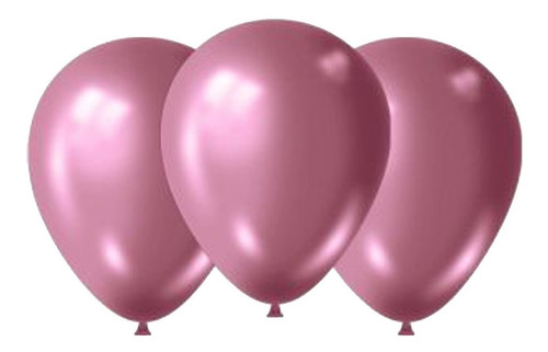 Globos Chrome Rosa De 11 Pulgadas X 10 Unidades Deco Cumple