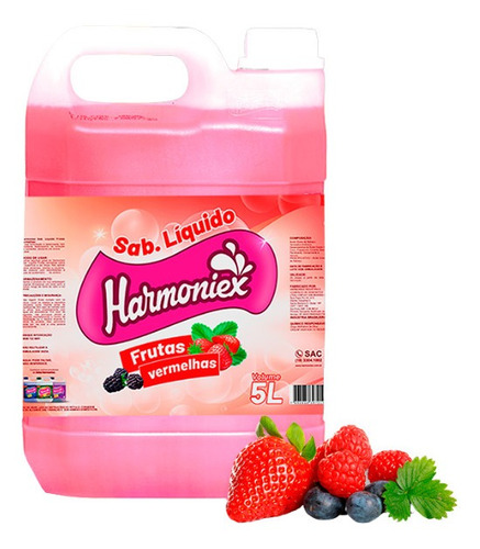 Sabonete Liquido 5 Litros - Frutas Vermelhas Harmoniex