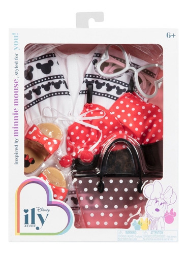 Fashion Set P/ Muñeca Disney Ily 4ever Insp. En Minnie Mouse