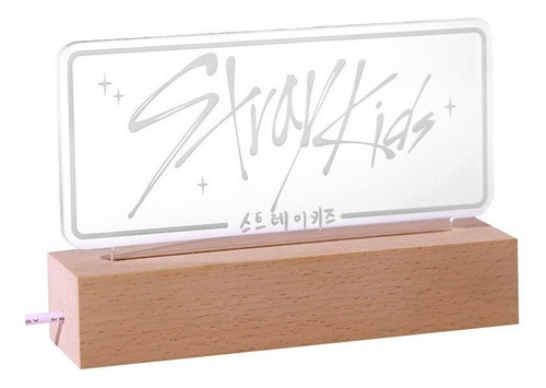 Kpop Stray Kids 7 Cores Luminária Abajur Luz Noturna Led 3d