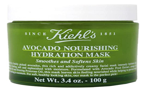 Kiehls Mascarilla De Hidratación Nutritiva De Aguacate Par.