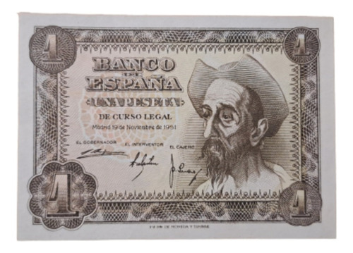 España Billete 1 Peseta 1951 Sin Circular.  