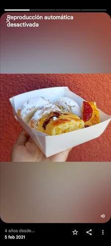 Bandeja Cuadrada Food Truck 13x10 Cm Descartable 5 Cm Altura Marrón Claro