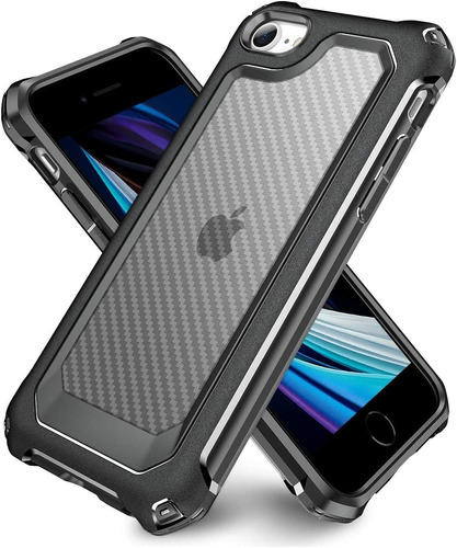 Estuche - Forro Fibra De Carbono Apple iPhone 7 8 Se 2020