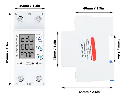 Protector De Corriente Ajustable, Voltaje, Monitoreo De Pote