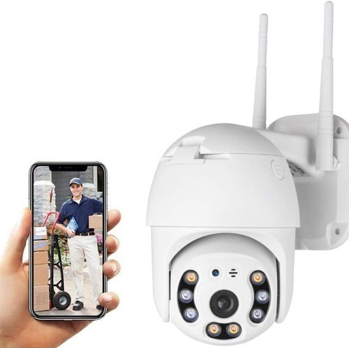 Imagen 2 de 4 de Camara Seguridad Exterior Wifi Ip66 Visionnocturna Microfono