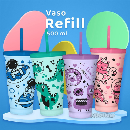 Imagen 2 de 10 de 8 Vaso Eco Reutilizable Sorbete Diseño Artentino Adulto Niño