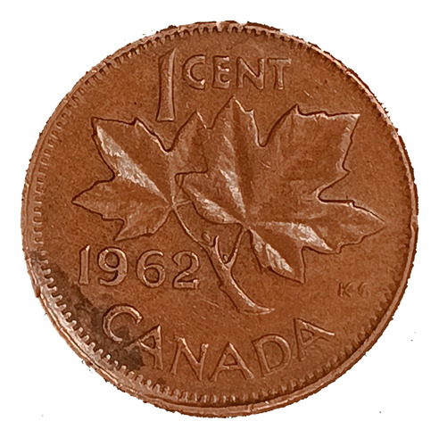 Canadá 1 Cent 1962 Excelente Km 49 Elizabeth Ii