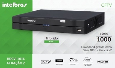 Dvr Tríbrido Hdcvi 1016 Intelbras Ip + Hdcvi + Convencional