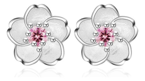 Aros Plata Flores Delicado Pendiente  + Empaque