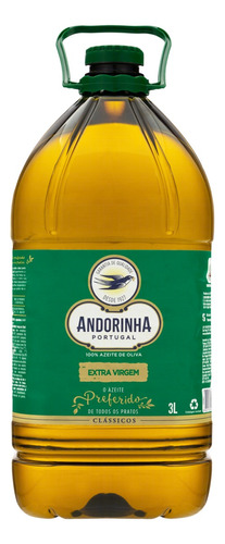 Azeite de Oliva Extra Virgem Português Andorinha Clássicos Galão 3l