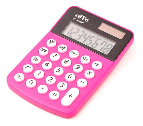 Calculadora De Mano Cifra Dt 218 Color Fucsia