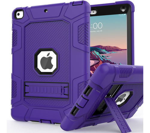 Funda Para iPad Mini 5/4 Rantice 3 Capas Shockproof Purple+b