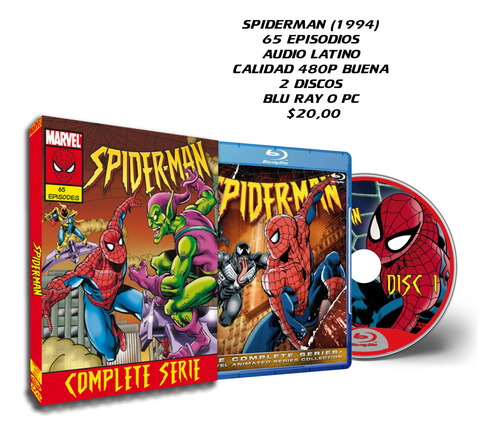 Spiderman 1994 Serie Animada Completa Latino