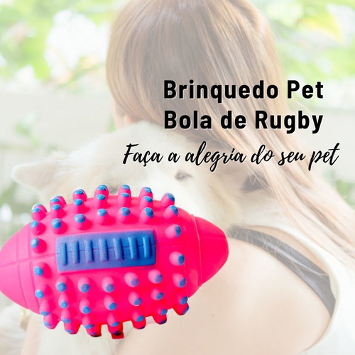 Imagem 2 de 6 de Brinquedo Interativo Caes Bola Rugby Cachorro 123útil Som