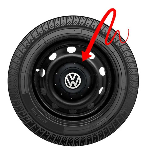 Imagem 2 de 9 de Jg 4 Calotas Tampa Roda Ferro Vw Aro 13 14 15 Amarok 4 Furos