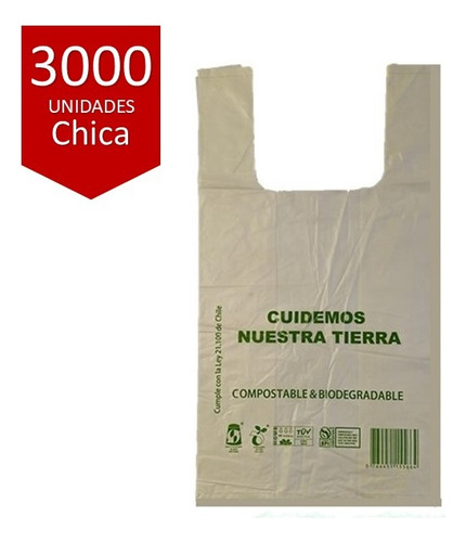 Bolsa Camiseta | Biodegradable & Compost |36x40 | 3000 Und