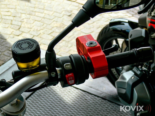 Trava Manete Moto Acelerador Ou Freio Com Alarme Kovix Khl