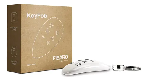 Fibaro Fgkf601 Zw5 Keyfob Zwave Scene Controller Blanc