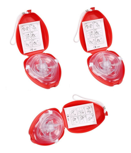 3 Mascara Resucitador Rcp Rescate Primeros Auxilios Emergenc
