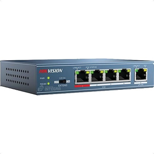 Switch Poe 4 Puertos Hikvision Camaras Ip Rj45 Ethernet