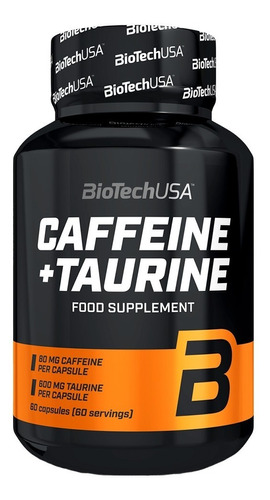 Biotechusa Caffeine + Taurine 60 Cap - Cafeina - Biotech Sabor Sin sabor